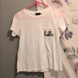 White casual graphic T.